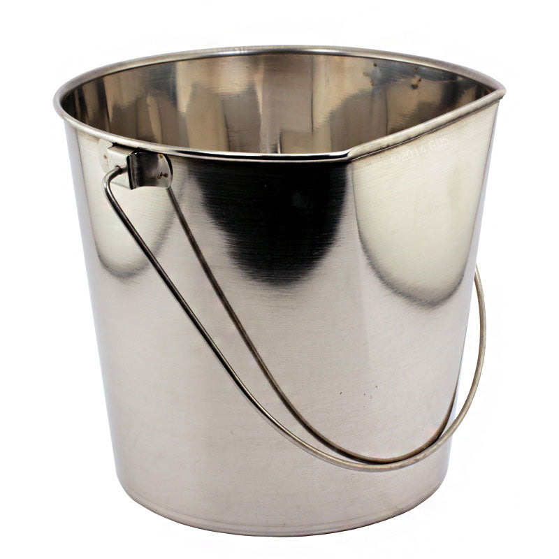 Stainless Steel flat-sided bucket