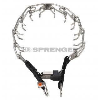 HermSprenger Stainless Steel Prong, click lock, 2 rings'