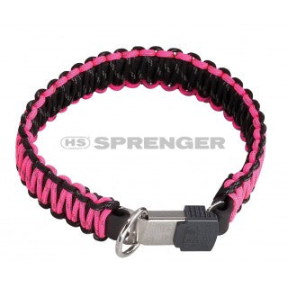 HermSprenger Paracord Collar Pink